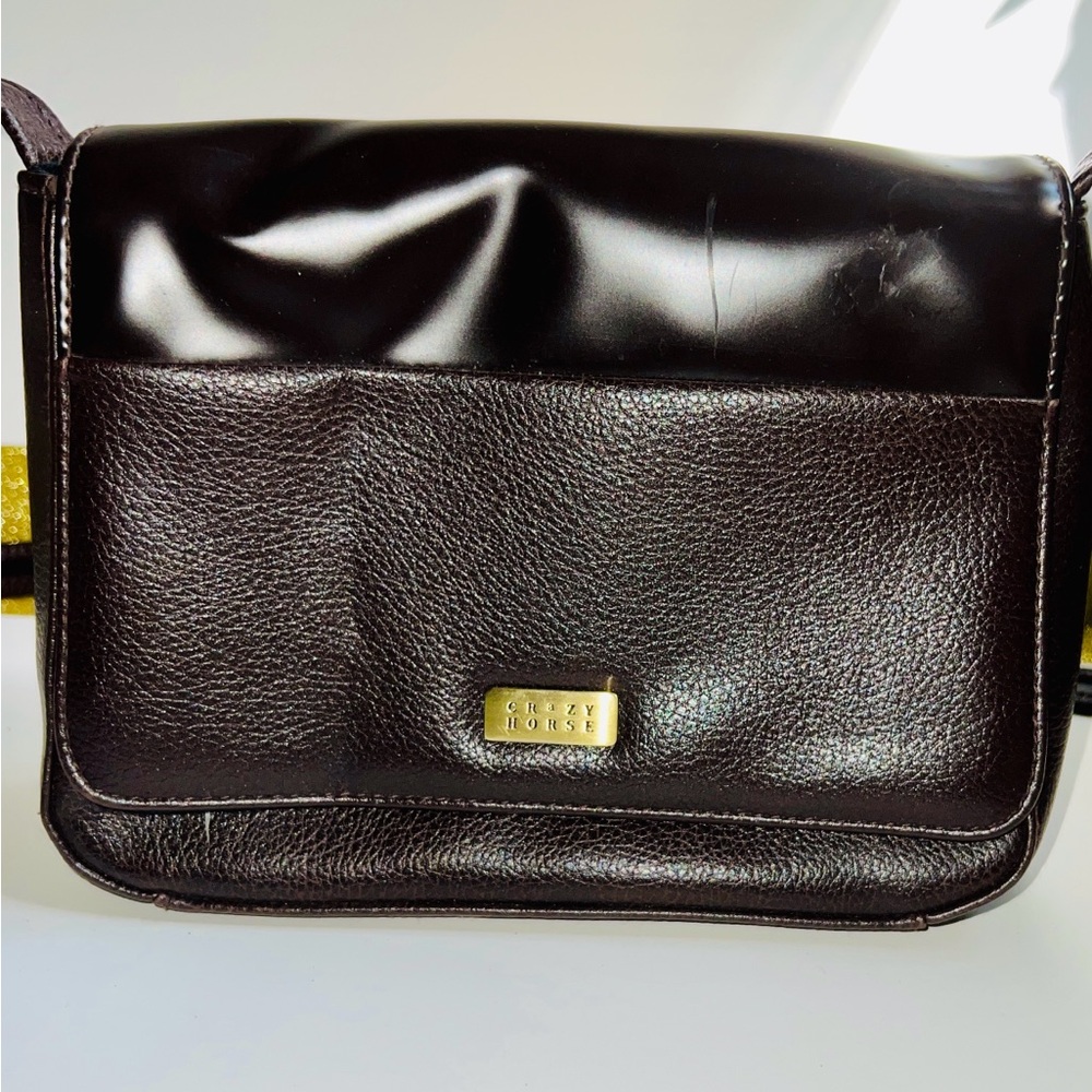 Liz Claiborne Brown Leather Messenger Bag